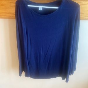 Old Navy Dark Blue Long Sleeve Ribbed Shirt
